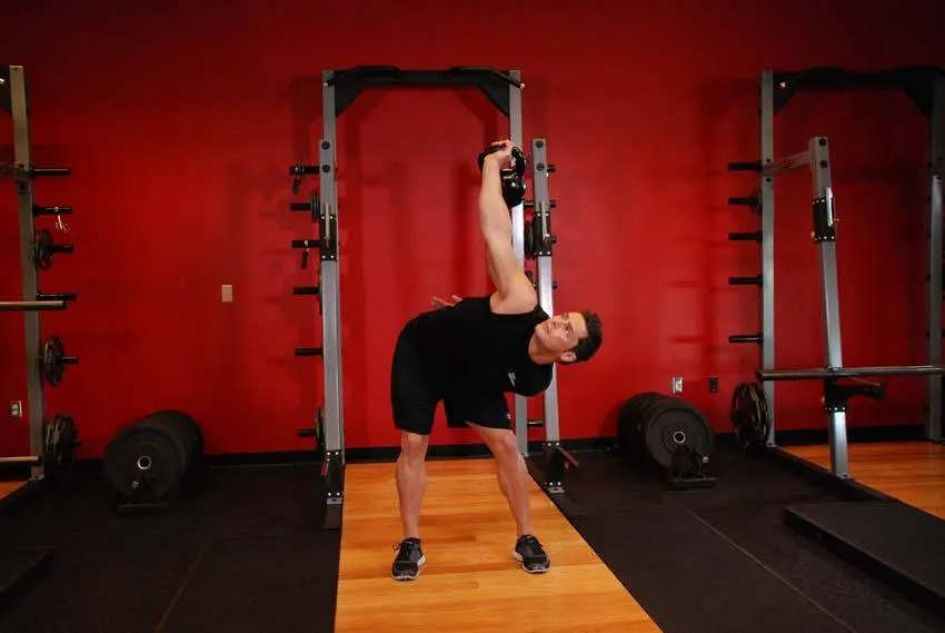 Advanced Kettlebell Windmill — end position