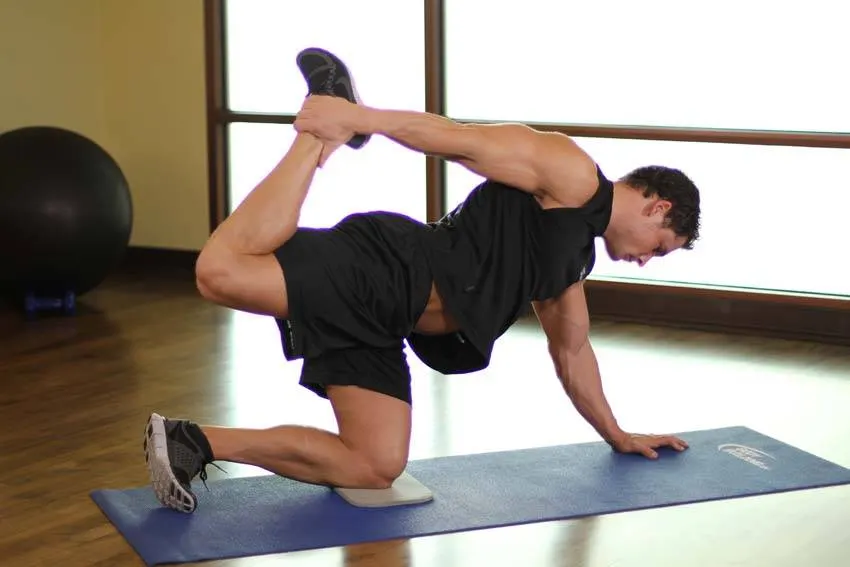 All Fours Quad Stretch — end position