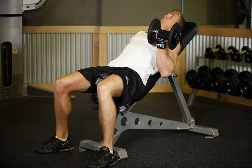 Alternate Incline Dumbbell Curl exercise