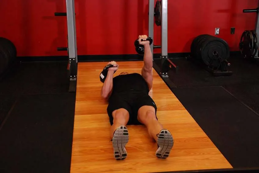 Alternating Floor Press — end position