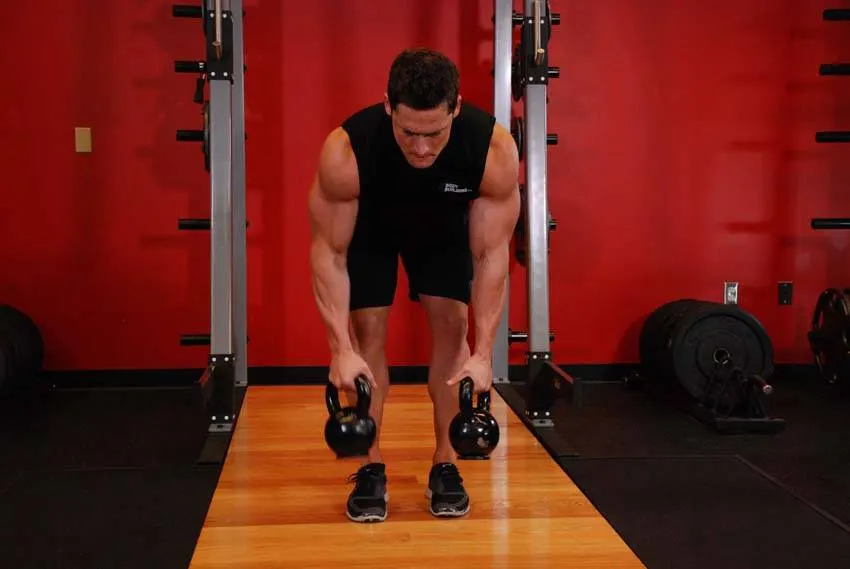 Alternating Kettlebell Row exercise