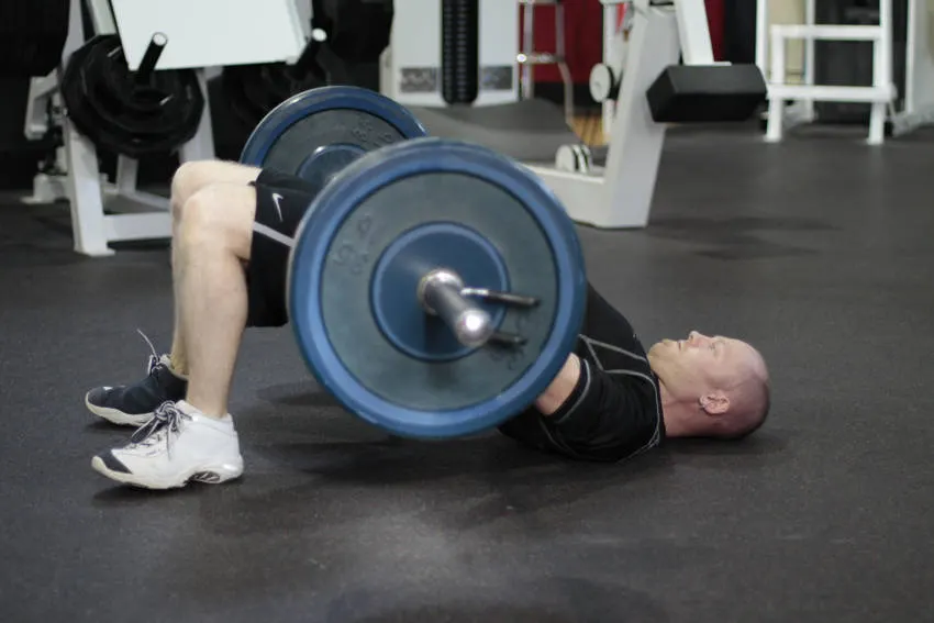 Barbell Glute Bridge — end position