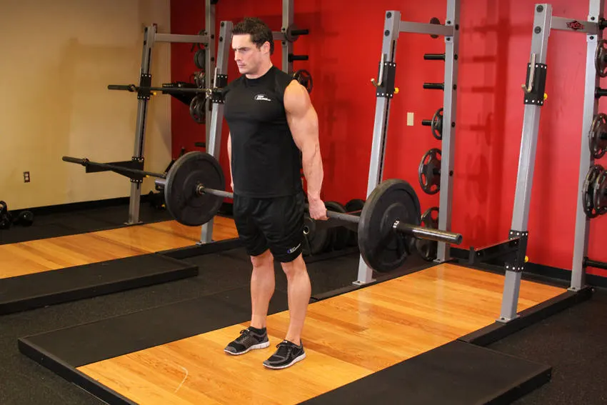 Barbell Hack Squat — end position