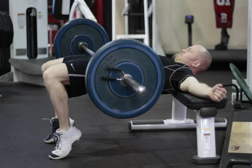 Barbell Hip Thrust — end position