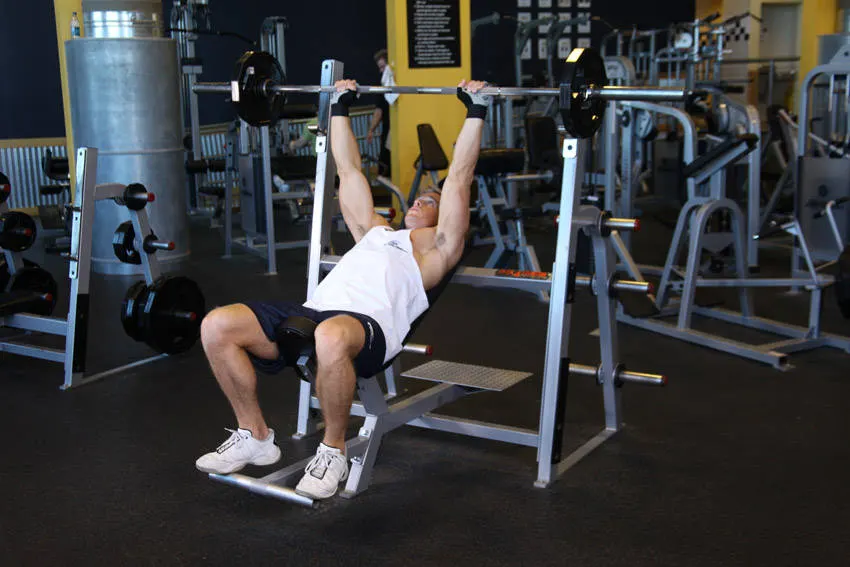 Barbell Incline Shoulder Raise exercise