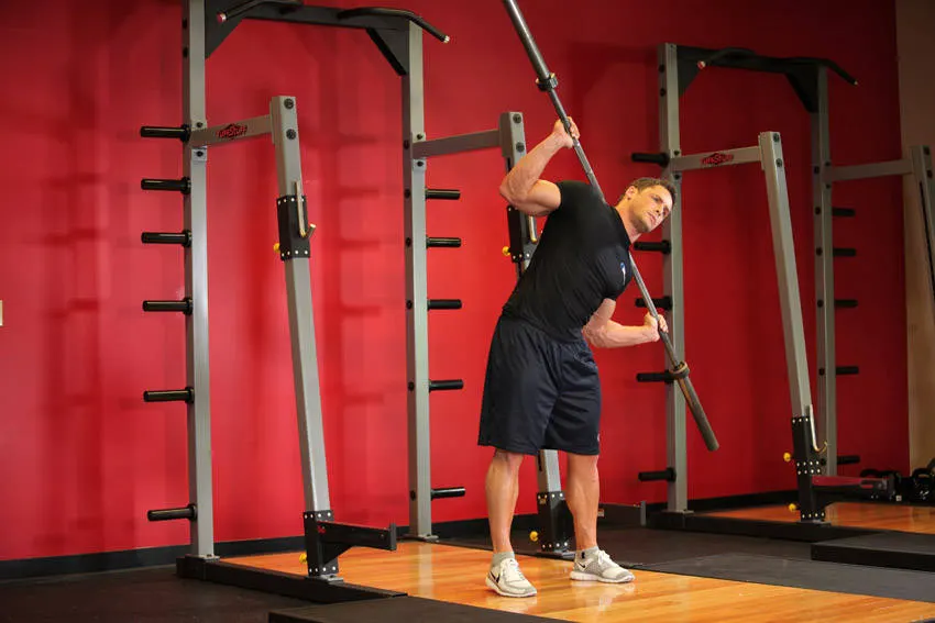 Barbell Side Bend — end position