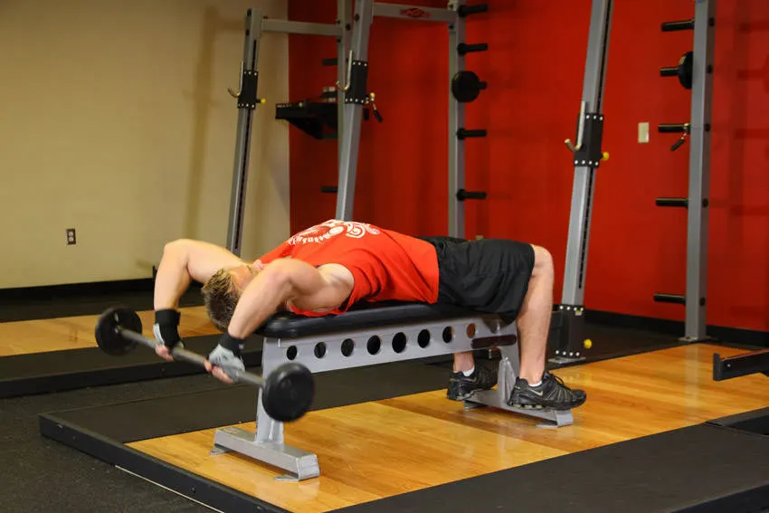 Bent-Arm Barbell Pullover exercise