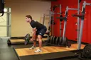 Bent Over One-Arm Long Bar Row exercise