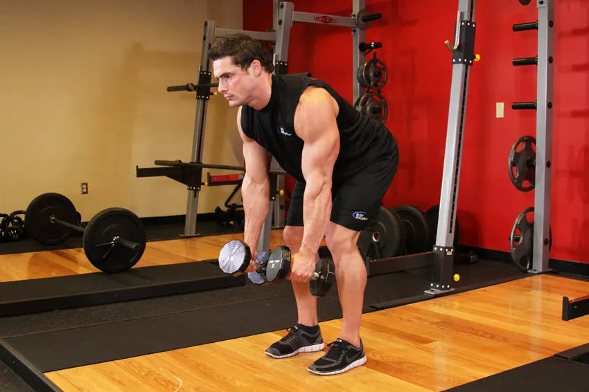 Bent Over Two-Dumbbell Row exercise