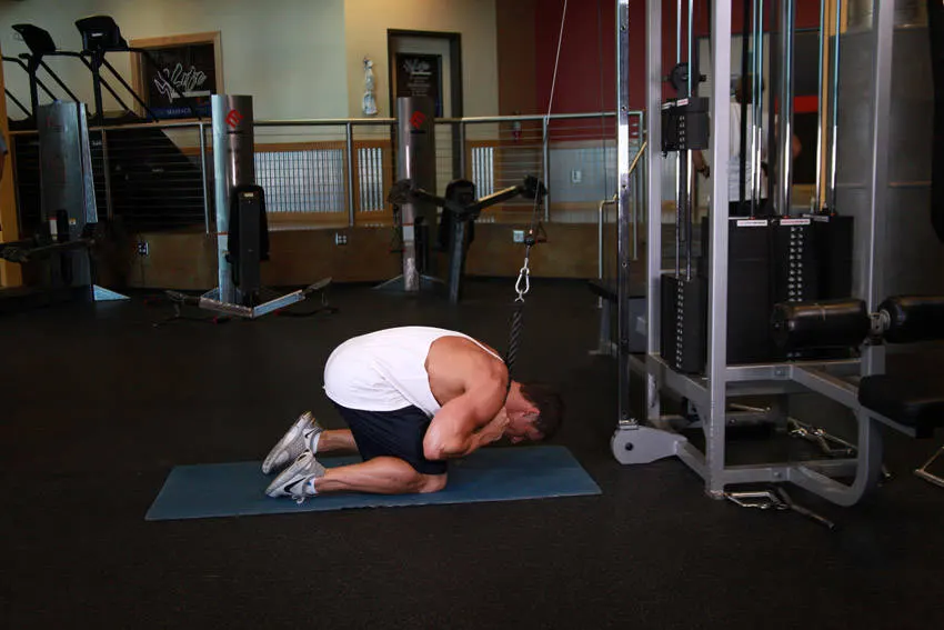 Cable Crunch — end position