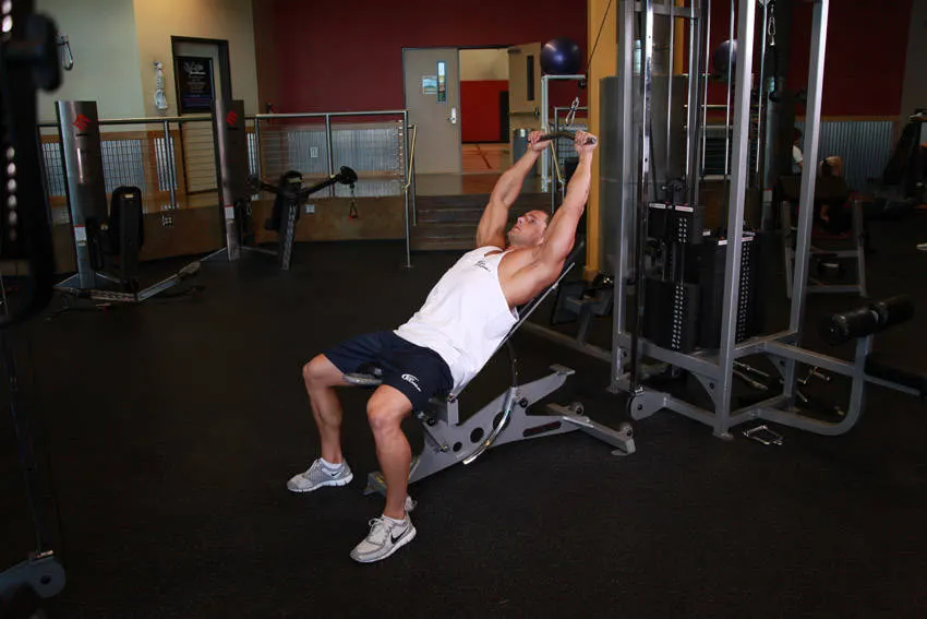 Cable Incline Pushdown exercise