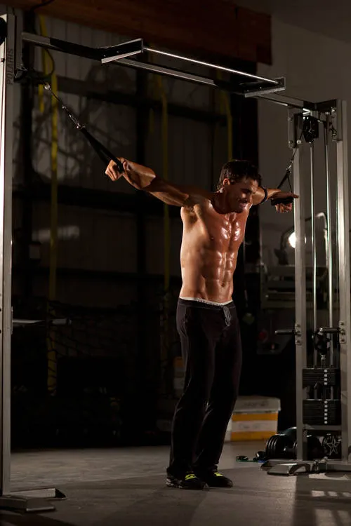 Cable Iron Cross exercise