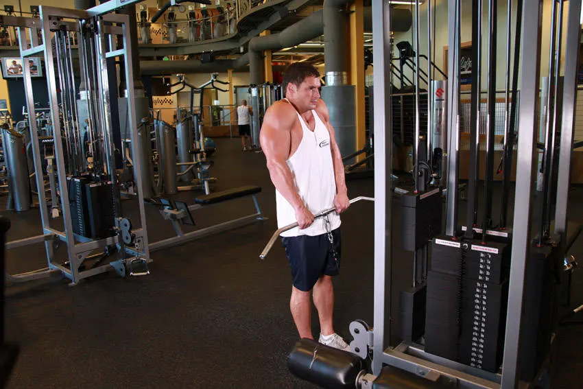 Cable Shrugs — end position