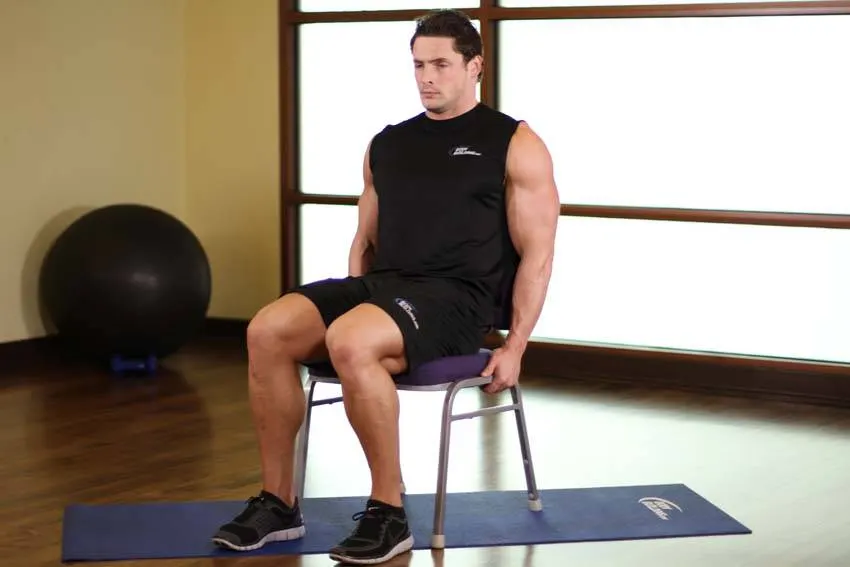 Chair Leg Extended Stretch exercise