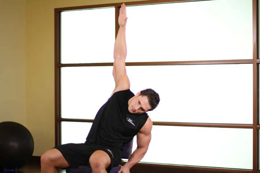 Chair Lower Back Stretch exercise