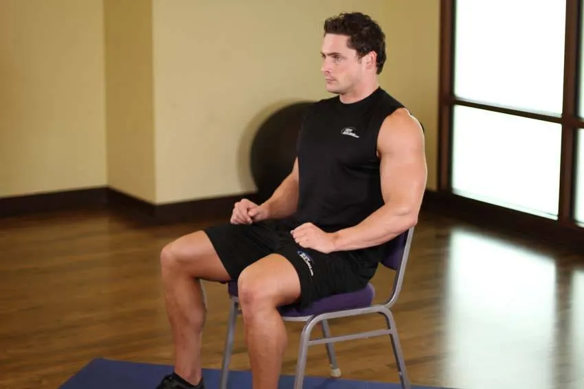 Chair Upper Body Stretch exercise