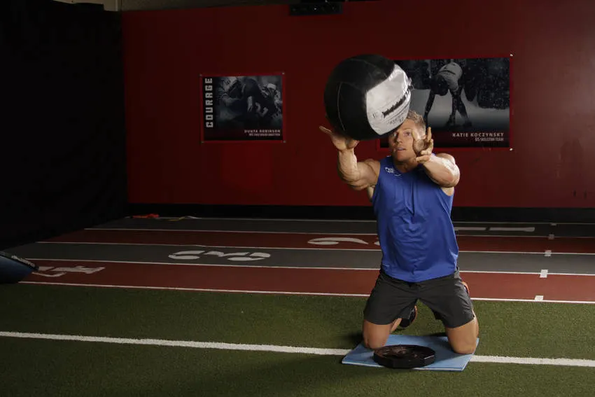 Chest Push (single response) — end position