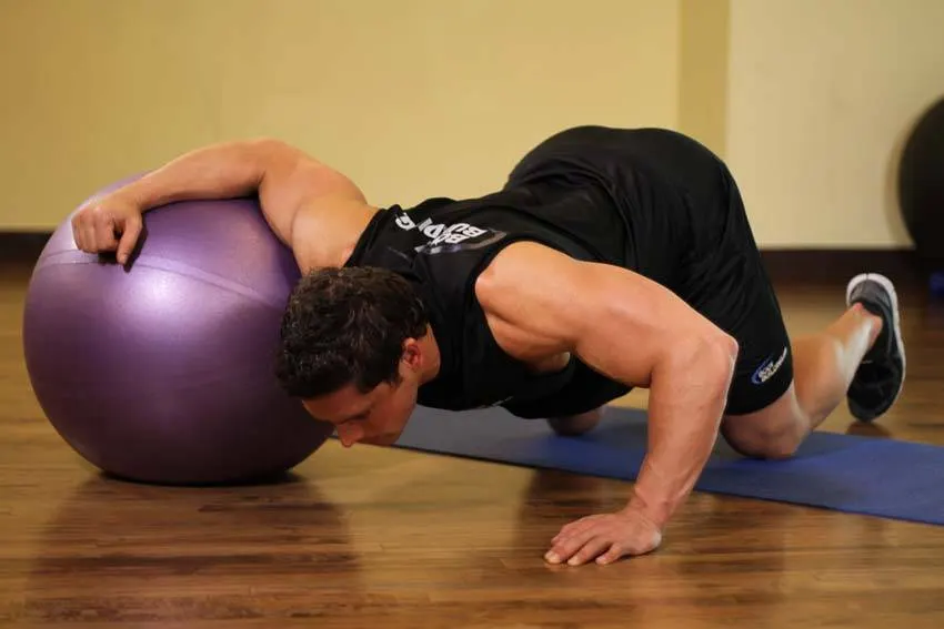 Chest Stretch on Stability Ball exercise