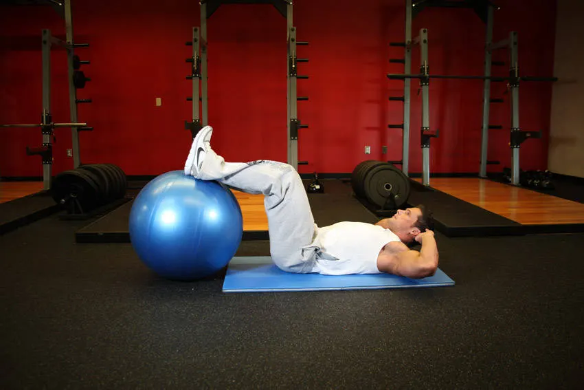 Crunch - Legs On Exercise Ball exercise