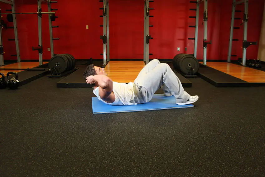 Crunches — end position