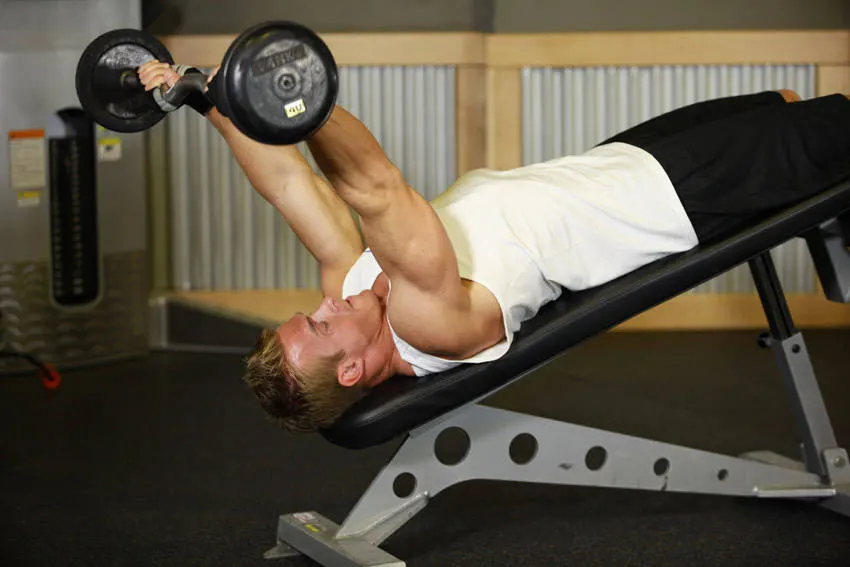 Decline EZ Bar Triceps Extension exercise
