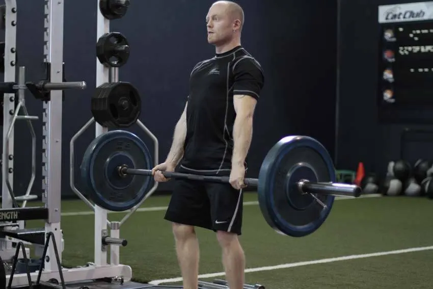 Deficit Deadlift — end position