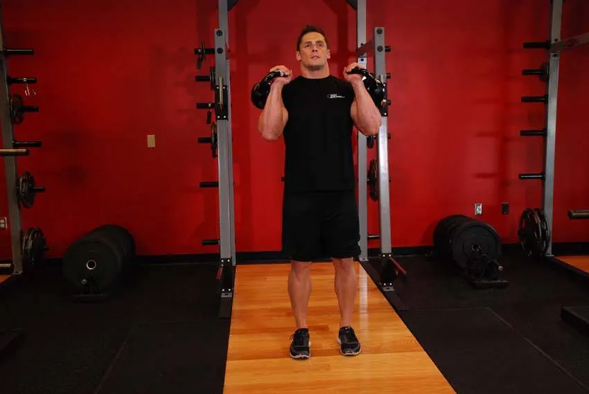 Double Kettlebell Jerk exercise