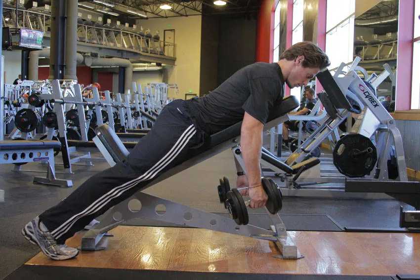 Dumbbell Incline Row exercise