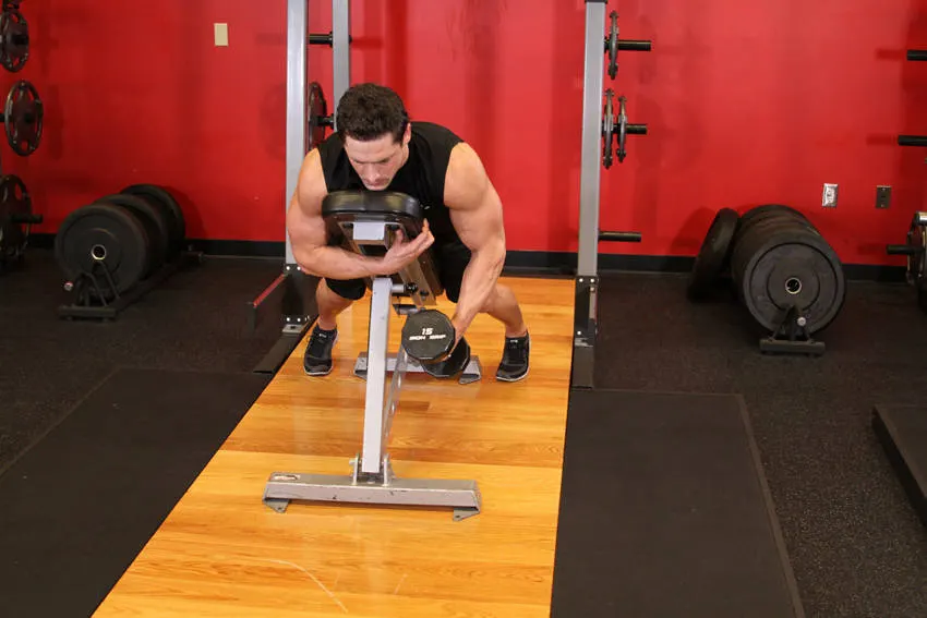 Dumbbell Lying One-Arm Rear Lateral Raise exercise