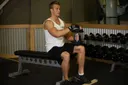 Dumbbell Seated One-Leg Calf Raise exercise