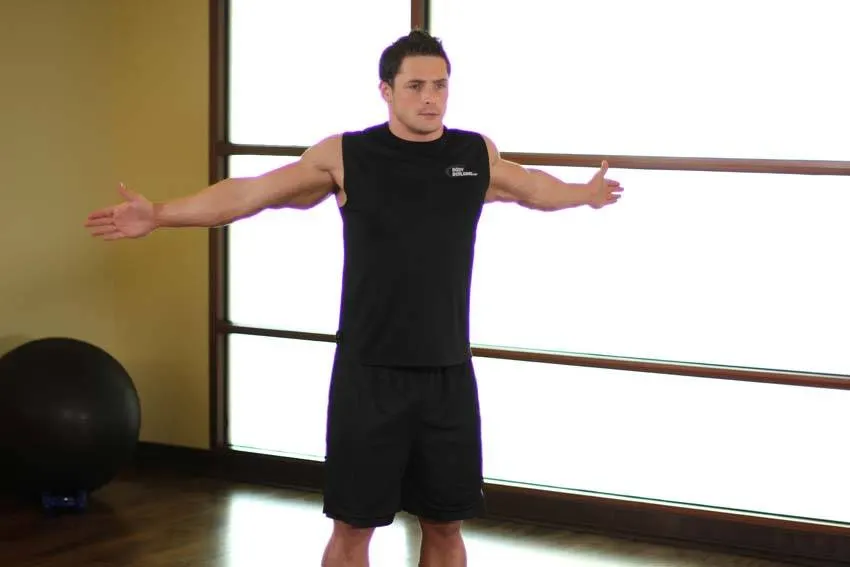 Dynamic Chest Stretch — end position
