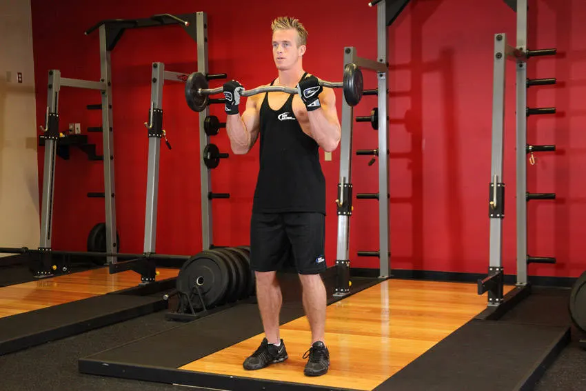EZ-Bar Curl — end position