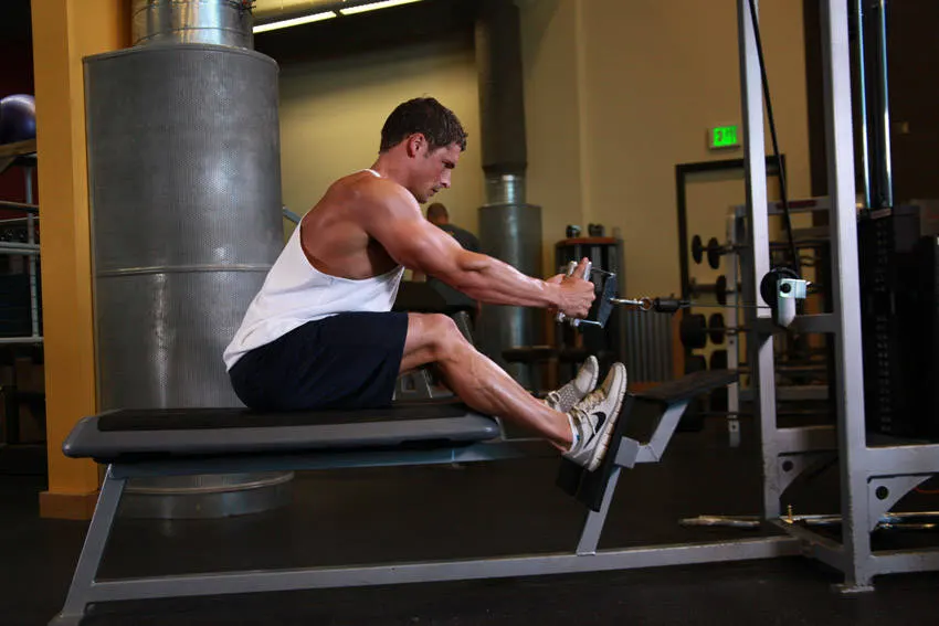 Elevated Cable Rows exercise
