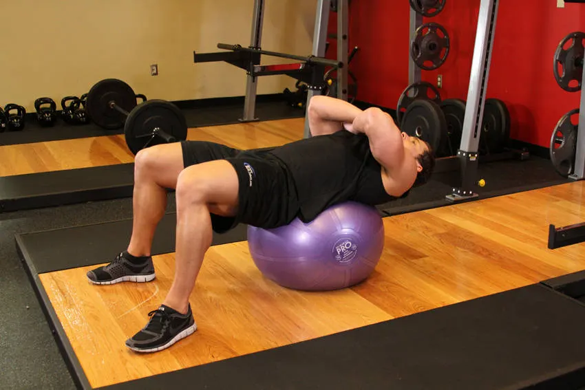 Exercise Ball Crunch exercise