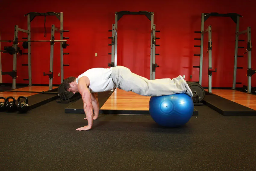 Exercise Ball Pull-In exercise