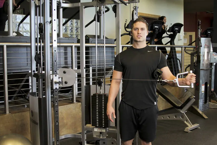 External Rotation with Cable — end position