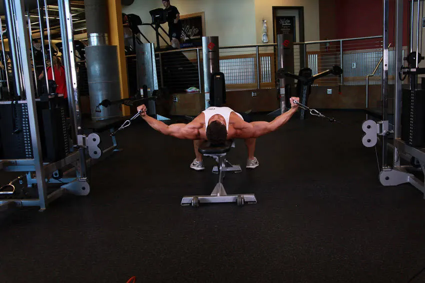 Flat Bench Cable Flyes exercise