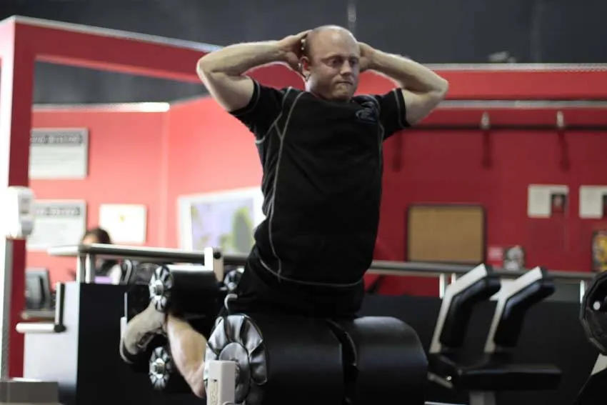 Glute Ham Raise — end position