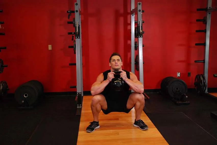 Goblet Squat — end position