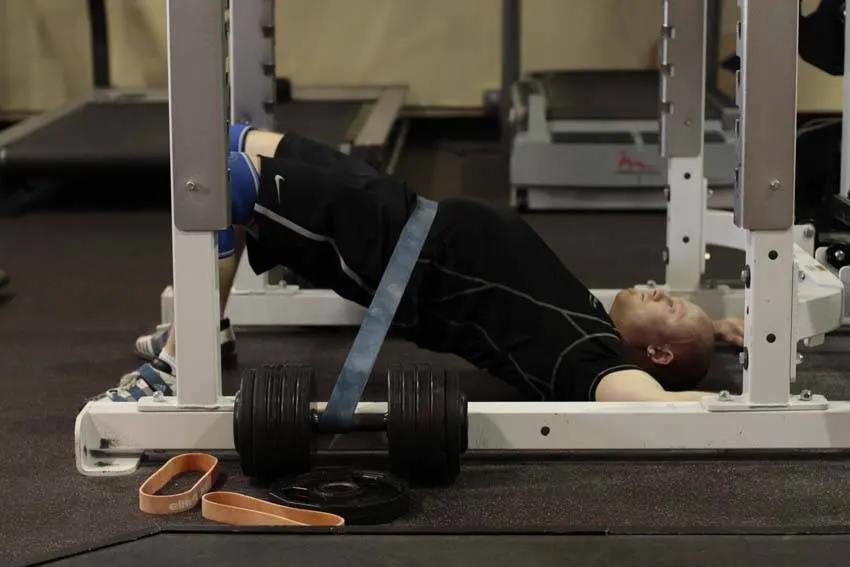 Hip Lift with Band — end position