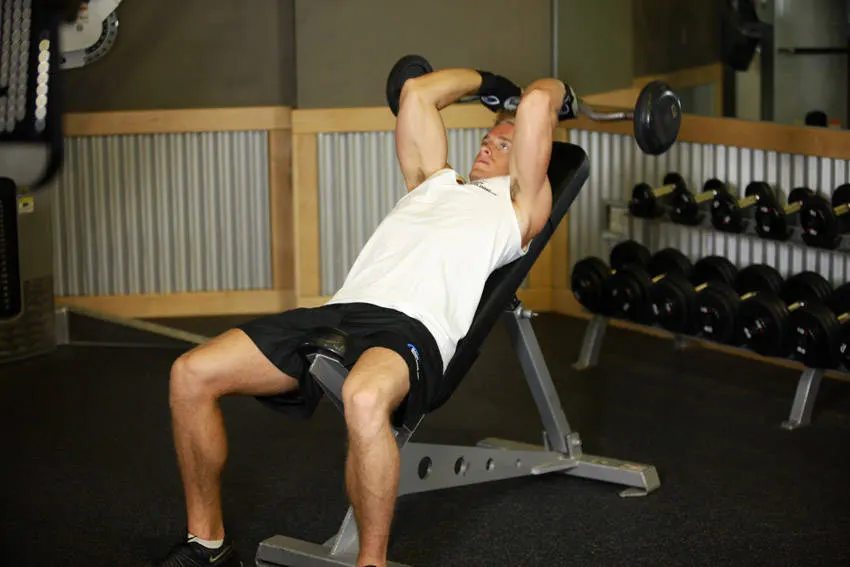 Incline Barbell Triceps Extension exercise