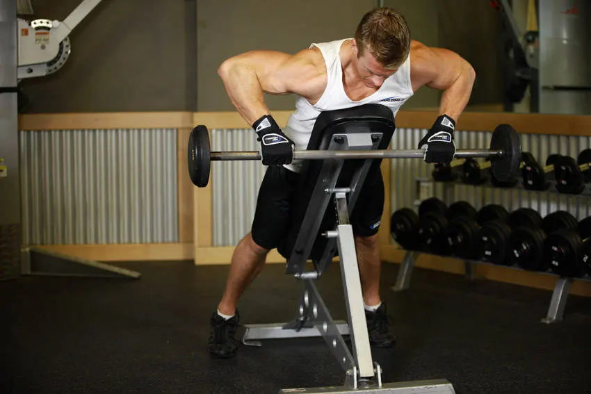 Incline Bench Pull — end position