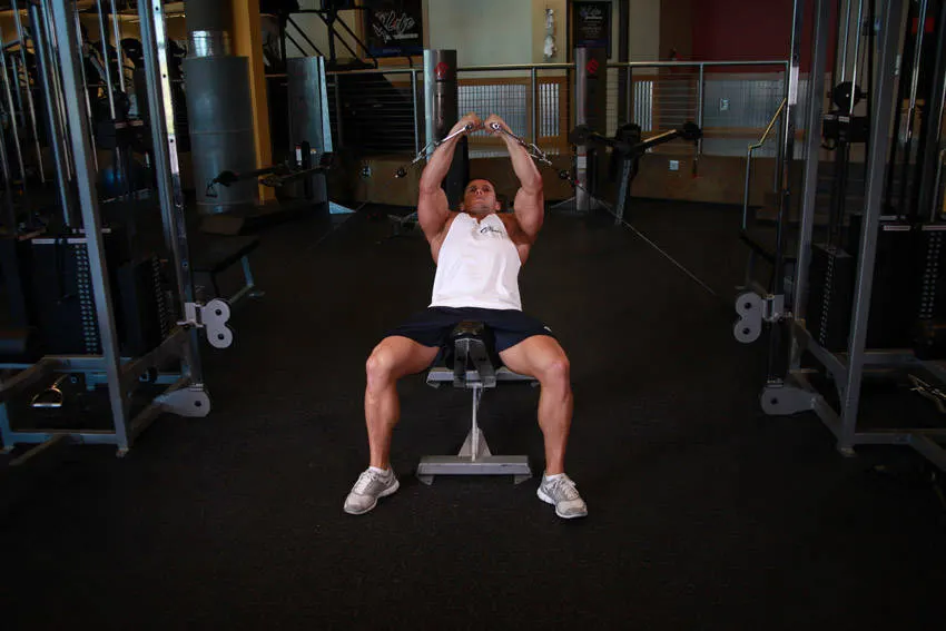 Incline Cable Flye — end position