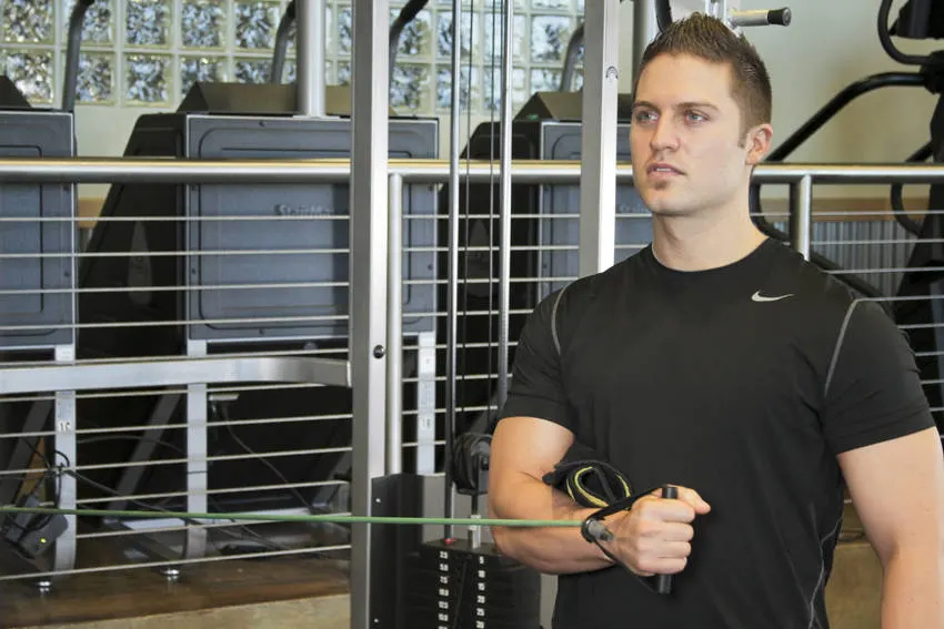 Internal Rotation with Band — end position