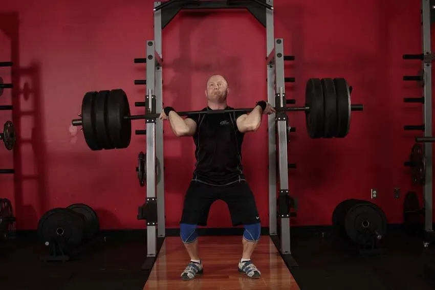 Jerk Dip Squat — end position
