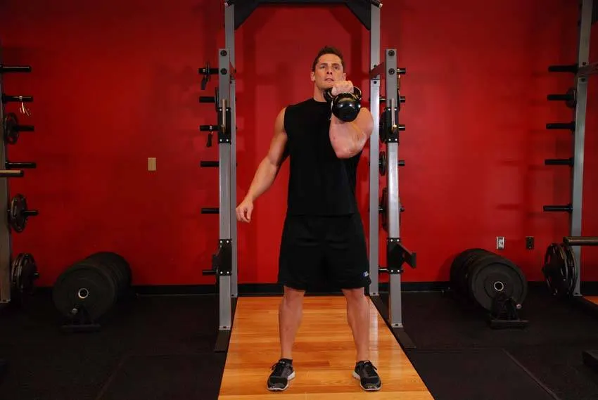 Kettlebell Arnold Press exercise