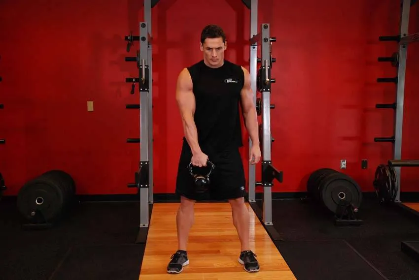 Kettlebell Hang Clean exercise