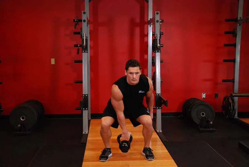 Kettlebell Hang Clean — end position