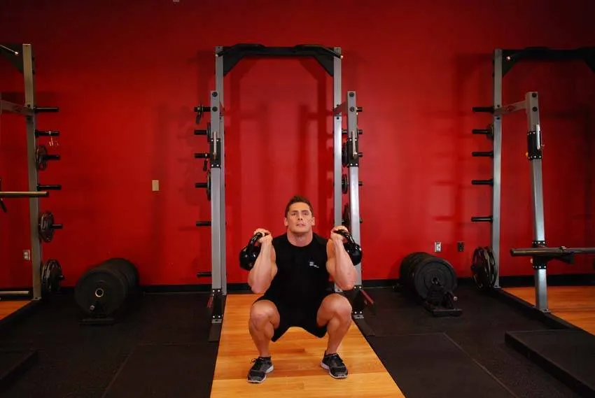 Kettlebell Thruster — end position