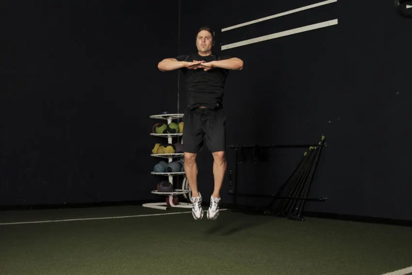 Knee Tuck Jump — end position